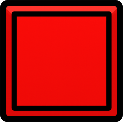 Red block.
In-Game asset.  2d.  High contrast.  No shadows