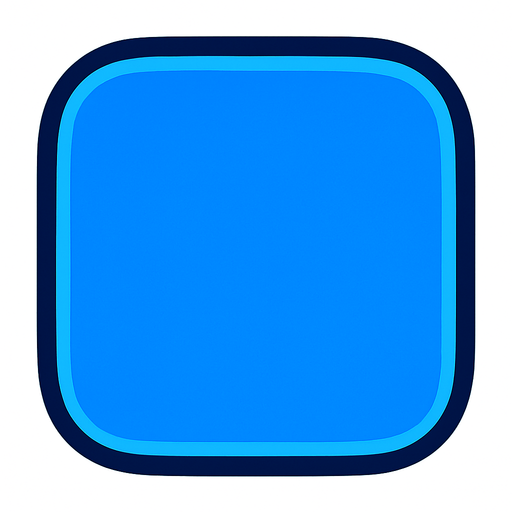 blue rounded edge square.
In-Game asset.  2d.  High contrast.  No shadows