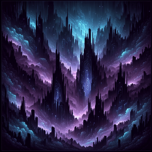 Backdrop: A dark, shadowy realm with faint glowing outlines of jagged structures and flowing mist.

Colors: Black, deep purples, and faint blue highlights.

Details: Shadows shifting and subtle glowing runes..
Single Game Texture. In-Game asset. 2d. Blank background. High contrast. No shadows.
