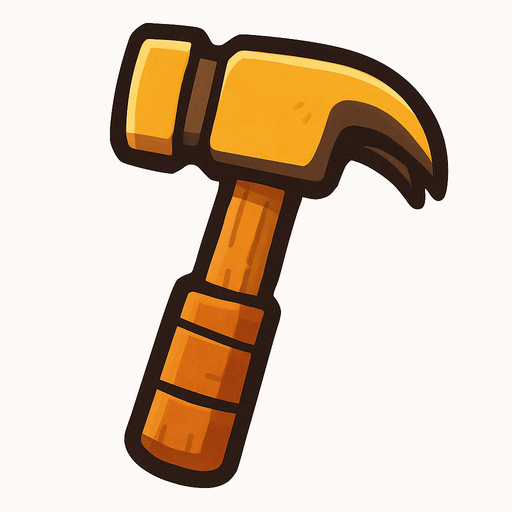hammer.
In-Game asset.  2d.  High contrast.  No shadows