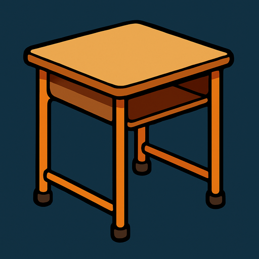 Un solo pupitre.
In-Game asset.  2d.  High contrast.  No shadows