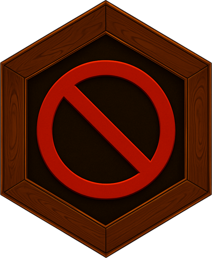 A frame that symbolizes that the element inside is penalized, unboosted, has a minus to its effect