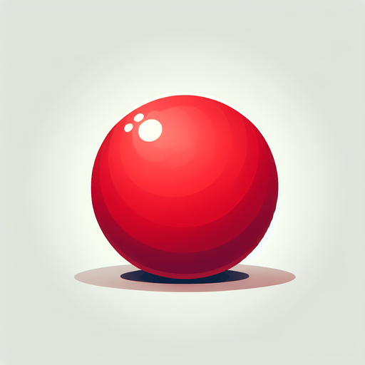 red ball.
Single Game Texture. In-Game asset. 2d. Blank background. High contrast. No shadows.