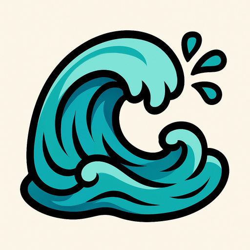 Wawe.
In-Game asset.  2d.  High contrast.  No shadows