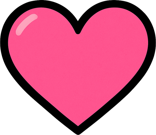 pembe kalp.
In-Game asset.  2d.  High contrast.  No shadows