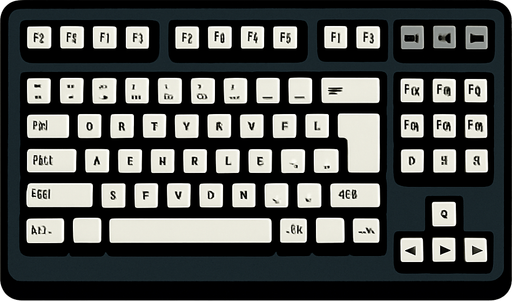 PC Klavye.
In-Game asset.  2d.  High contrast.  No shadows