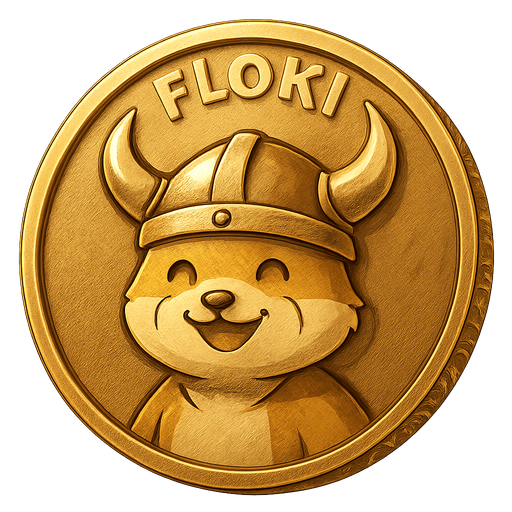 Golden coin with Floki