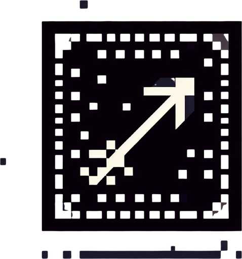 create me a dark 2d pixel arrow.
Single Game Texture. In-Game asset. 2d. Blank background. High contrast. No shadows.