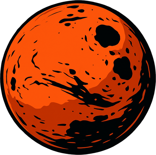 Create mars 3d views.
In-Game asset.  2d.  High contrast.  No shadows