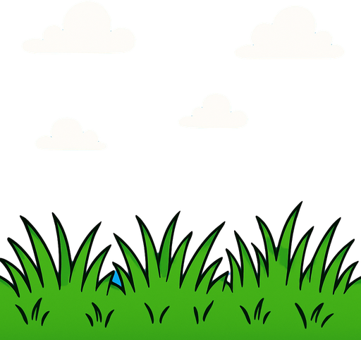 A sky with grass.
In-Game asset.  2d.  High contrast.  No shadows