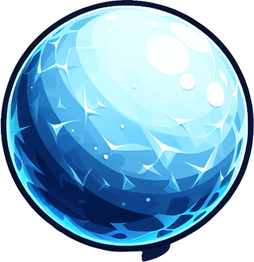 iceball.
Single Game Texture. In-Game asset. 2d. Blank background. High contrast. No shadows.