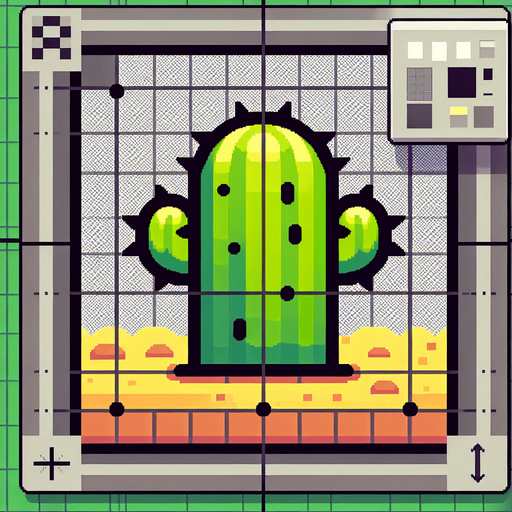 cactus.
Single Game Texture. In-Game asset. 2d. Blank background. High contrast. No shadows.