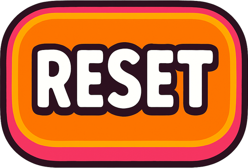 Reset button.
In-Game asset.  2d.  High contrast.  No shadows