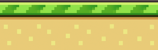 flappy bird ground.
In-Game asset.  2d.  High contrast.  No shadows. pixel art. suitable for looping