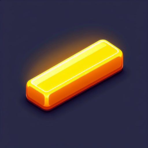 Yellow bar.
Single Game Texture.  In-Game asset.  2d.  Blank background.  High contrast.  No shadows