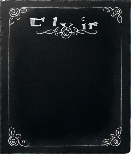 Write Word "ELIXIR" in chalk