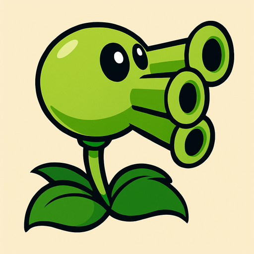 una tripitidora de pvz 2 mirando a la derecha.
In-Game asset.  2d.  High contrast.  No shadows