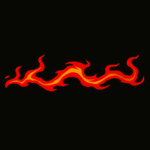 red fire line.
In-Game asset.  2d.  High contrast.  No shadows