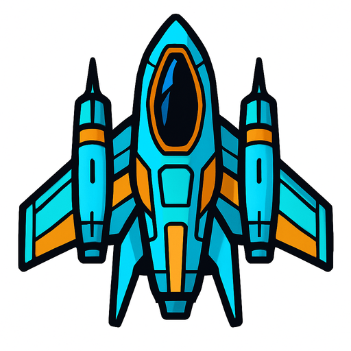 uzay gemısı.
In-Game asset.  2d.  High contrast.  No shadows