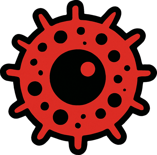 Celula de rojos.
In-Game asset.  2d.  High contrast.  No shadows