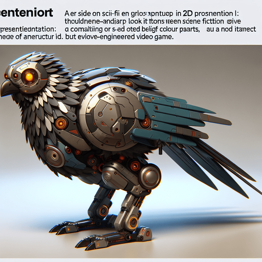 Sci Fi bird enemy. Side on 2D.
In-Game asset.  High contrast.  No shadows