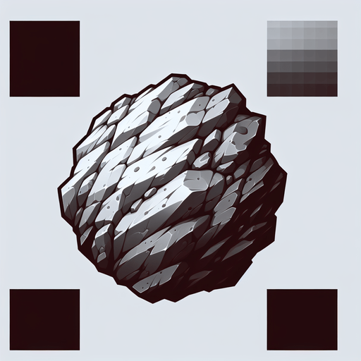 rock.
Single Game Texture. In-Game asset. 2d. Blank background. High contrast. No shadows.