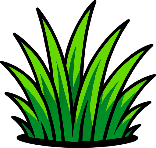 gras.
In-Game asset.  2d.  High contrast.  No shadows