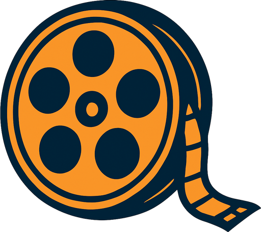 movie reel.
In-Game asset.  2d.  High contrast.  No shadows