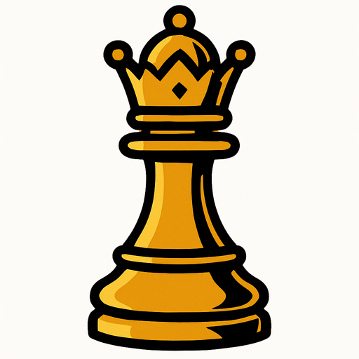 Satranç veziri.
In-Game asset.  2d.  High contrast.  No shadows