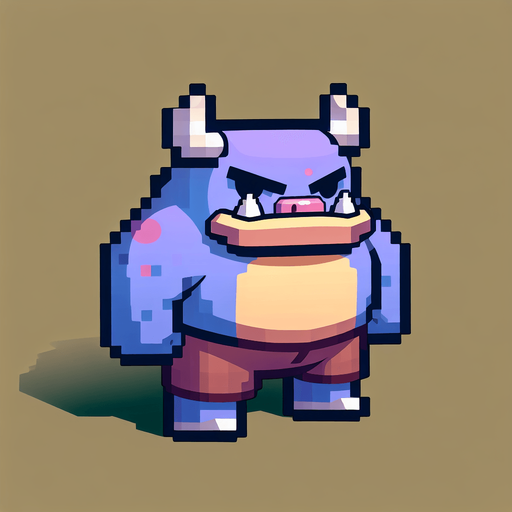 Bully.
Single Game Texture.  In-Game asset.  2d.  Blank background.  High contrast.  No shadows