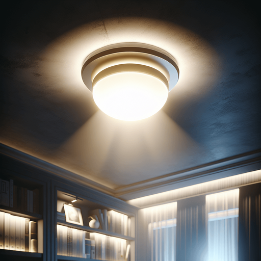 fehér fényű mennyezeti lámpa.