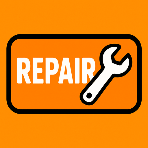 2d simple repair button.
In-Game asset.  2d.  High contrast.  No shadows