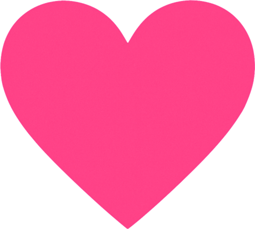 Pink heart no outline or shine.
In-Game asset.  2d.  High contrast.  No shadows