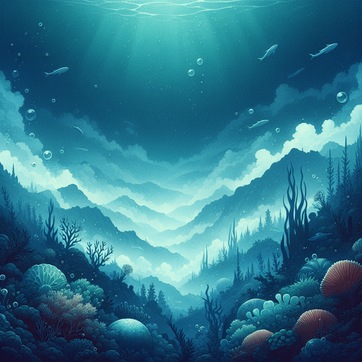 under water background.
Single Game Texture.  In-Game asset.  2d.  Blank background.  High contrast.  No shadows