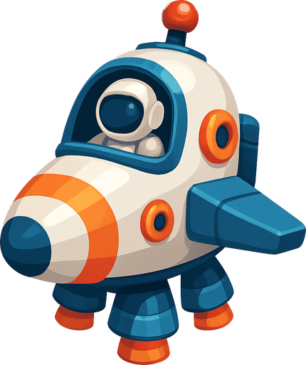 nave de astronauta.
In-Game asset.  High contrast.  No shadows. 3D