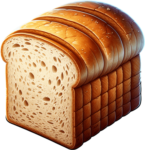 piece of bread.
Single Game Texture.  In-Game asset.  2d.  High contrast