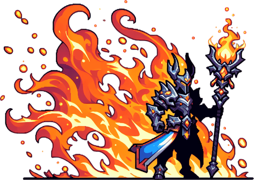 fire boaster.
Single Game Texture.  In-Game asset.  2d.  Blank background.  High contrast.  No shadows