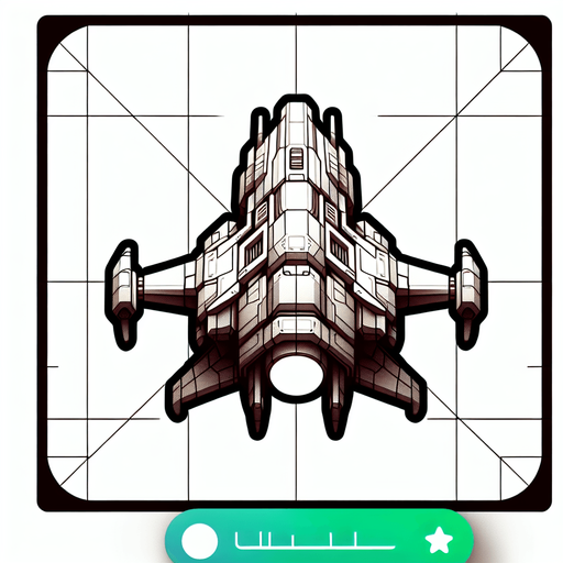 Spaceship facing upward.
Single Game Texture. In-Game asset. 2d. Blank background. High contrast. No shadows.