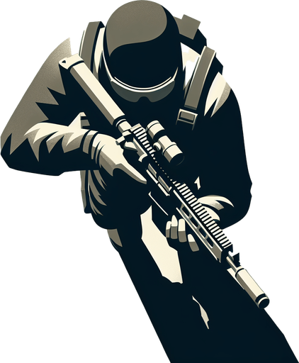 hero with a gun, shoots forward, top view, topdown.
Single Game Texture. In-Game asset. 2d.TopDown. Blank background. High contrast. No shadows.