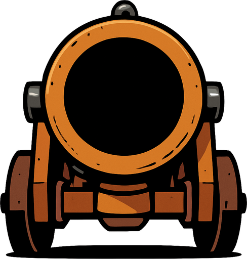 cañon gigante desde frete.
In-Game asset.  2d.  High contrast.  No shadows