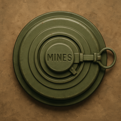 landmine from top view