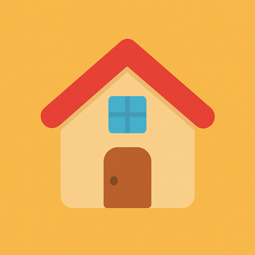 a single simple kawaii house without outlines and no face, for a non-distracting game background.
In-Game asset.  2d.  High contrast.  No shadows