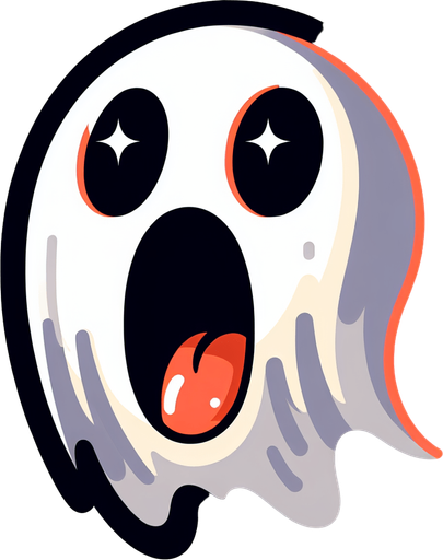 screaming ghost.
Single Game Texture. In-Game asset. 2d. Blank background. High contrast. No shadows.