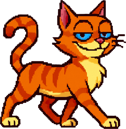 puedes cambiar la posicion de las patas, es decir las que estan atras pasan adelante y viceversa, como si hubiese dado un paso, con el mismo estilo pixel art de la foto original y fondo azul