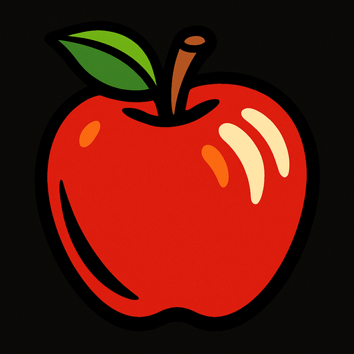 just apple picture..
In-Game asset.  2d.  High contrast.  No shadows