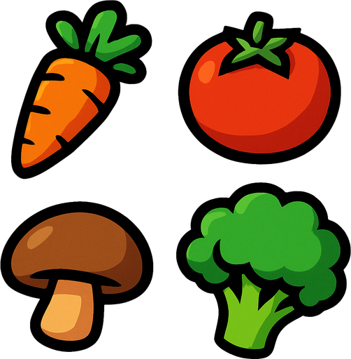 add one tomato.
In-Game asset.  2d.  High contrast.  No shadows