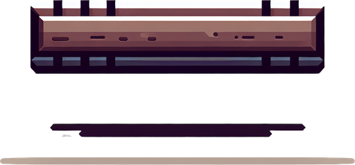 long thick horizontal bar.
Single Game Texture. In-Game asset. 2d. Blank background. High contrast. No shadows.