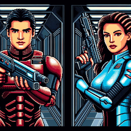 two D player with a gun