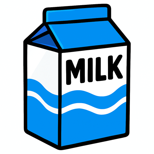 Milk.
In-Game asset.  2d.  High contrast.  No shadows
