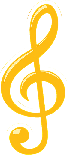 treble cleff.
In-Game asset.  2d.  High contrast.  No shadows